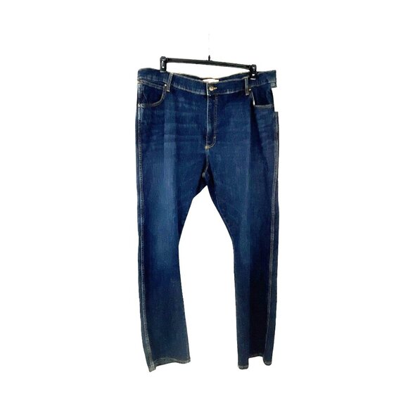 Wrangler Mens Slim Bootcut Jeans Size 40x32 Blue Denim Casual Wear - Picture 7 of 8